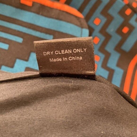 RARE Jenni Kayne | Aztec Ethnic Abstract Blue Blazer Pants Set Silk Blend XS 4 - Picture 9 of 15